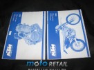 02 KTM 400 520 sx mxc exc engine chassis english german Spare parts manual